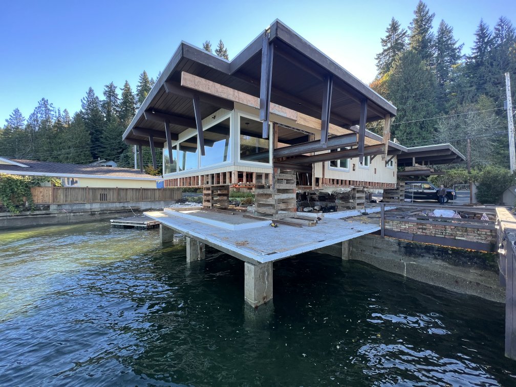 Waterfront Seattle home shored on the shoreline by NW Structural & Shoring